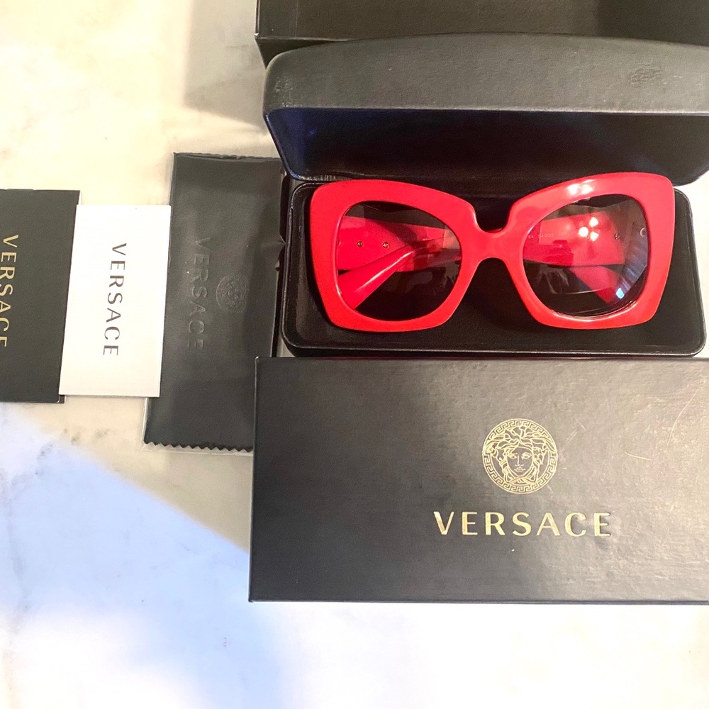 VERSACE RED SUNGLASSES